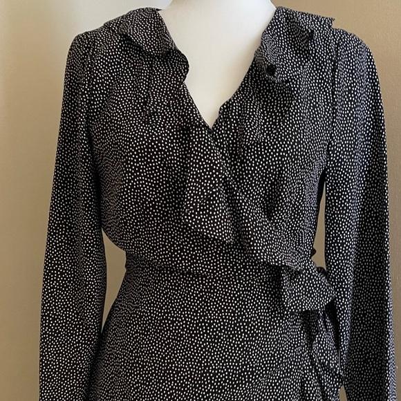Club Monaco Polka Dot Wrap Dress - Picture 7 of 10